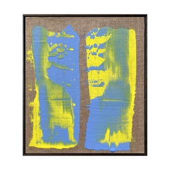 JOSH FARTCH Abstract yellow and blue 4308