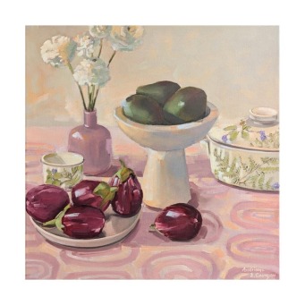 ANDRIANE GEORGIOU Still life with Eggplants