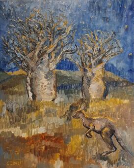 LIZ LOVELL Starry Night with the Baobab trees - 3