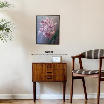 MIRIAM WELLS Cymbidium (framed in oak) - 2