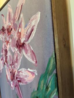 MIRIAM WELLS Cymbidium (framed in oak) - 5