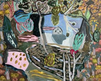 LYNNE FLEMONS Wombat Pool, Birds Eye View - 3