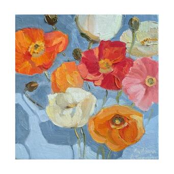 ANDRIANE GEORGIOU Poppies on Blue