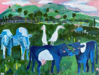 SARAH CAMPBELL The Cows Watching - 3