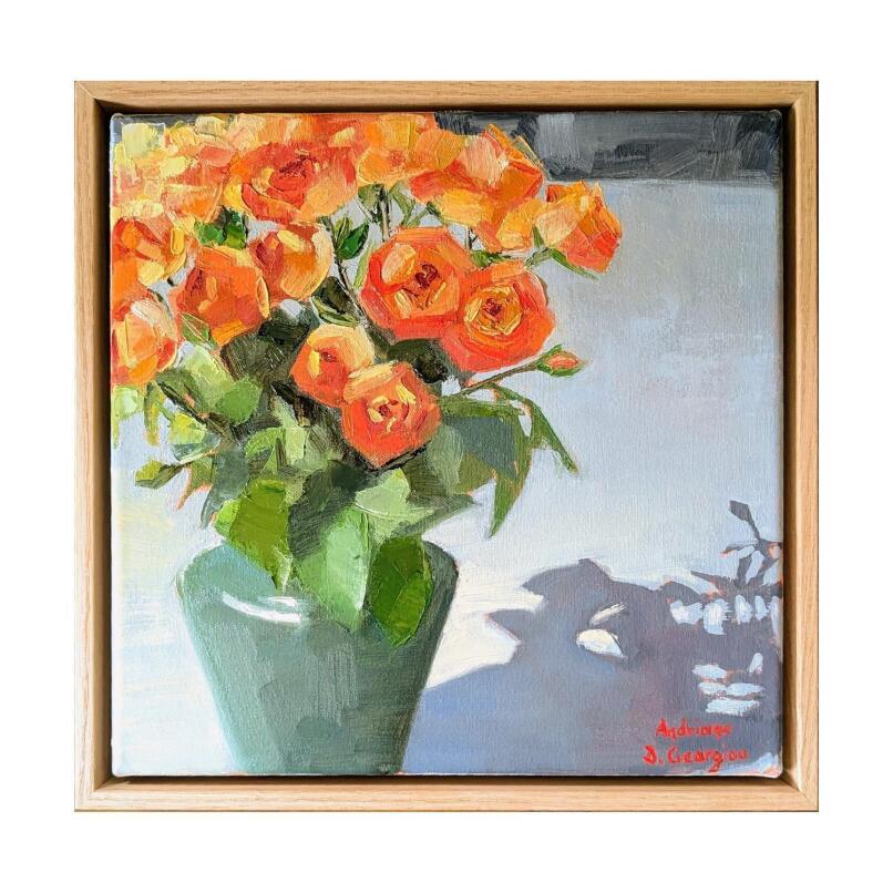 ANDRIANE GEORGIOU Roses in a Green Vase