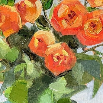 ANDRIANE GEORGIOU Roses in a Green Vase - 4