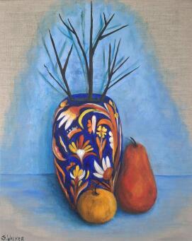 SARAH WALKER Moroccan vase, pear, and apple - 3