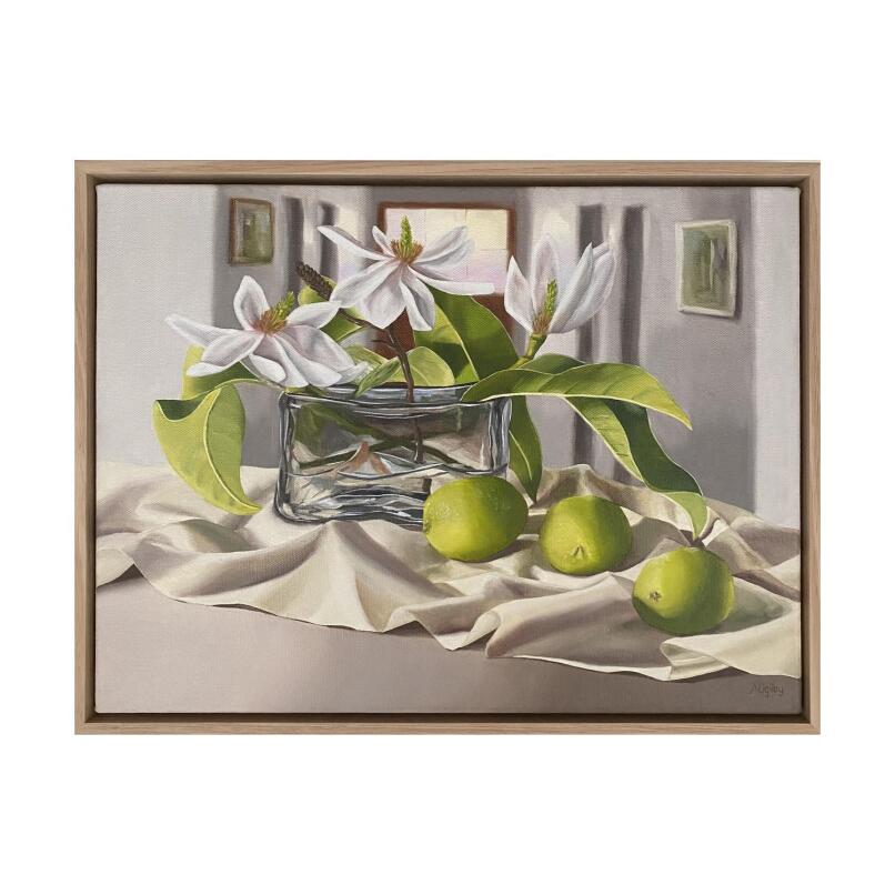 AMANDA OGILBY Glass with Three Limes