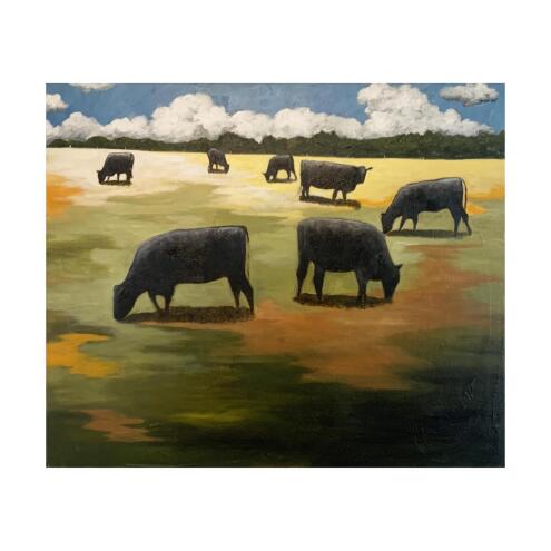 PETE GROVES Cows on Open Field