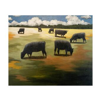 PETE GROVES Cows on Open Field