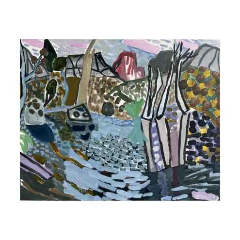 LYNNE FLEMONS Wombat Pool with Cradle Mountain