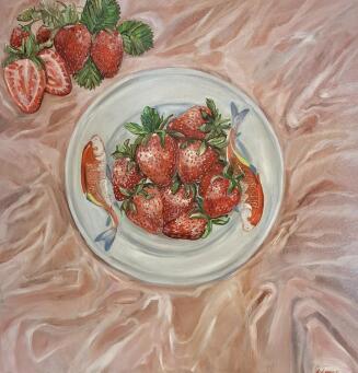 LIZ LOVELL Strawberries and Pink Silk - 4