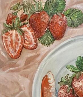 LIZ LOVELL Strawberries and Pink Silk - 7