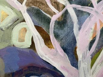 LYNNE FLEMONS Creek with pink tree - 4
