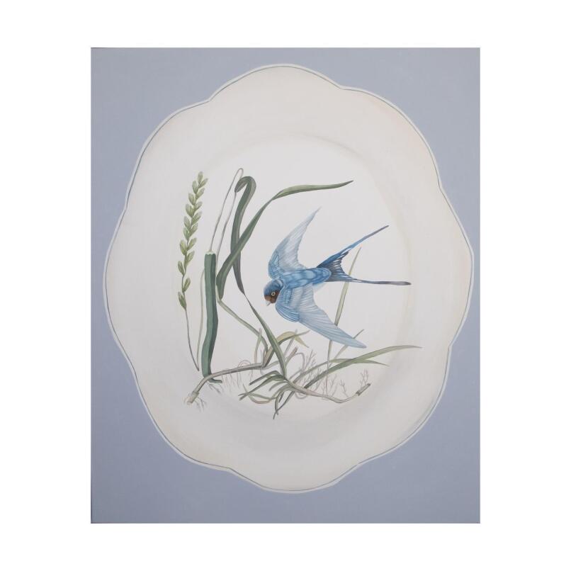 TANIA MASON Blue bird sparrow in the reeds
