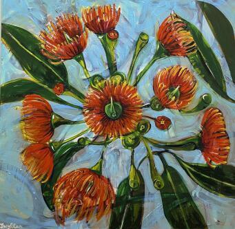 @LUCYCARART Orange Gum Flowers - 3