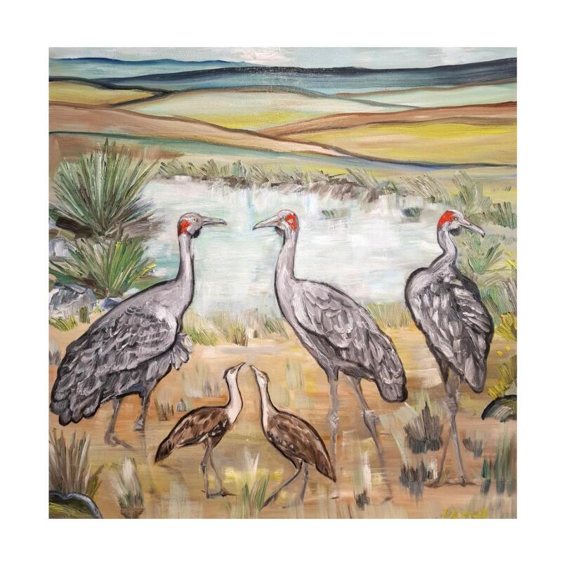 LIZ LOVELL Brolgas Across the Estuary