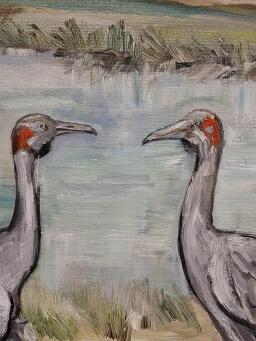 LIZ LOVELL Brolgas Across the Estuary - 5