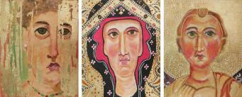 LINDA SCHNEIDER Fayum Triptych &ndash; Sione I, Sione II and Cild - 3