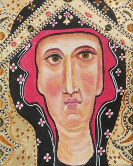 LINDA SCHNEIDER Fayum Triptych &ndash; Sione I, Sione II and Cild - 8