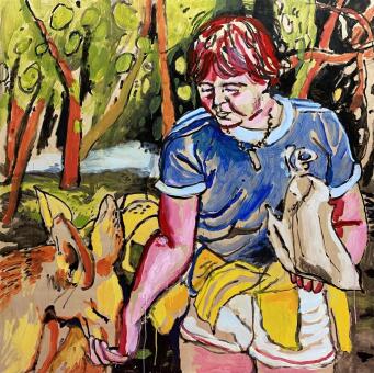 LEXIE WORBOYS Feeding the Kangaroos - 3