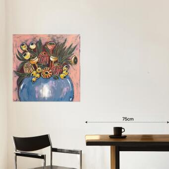 @LUCYCARART Blue Vase of Native Flowers - 2