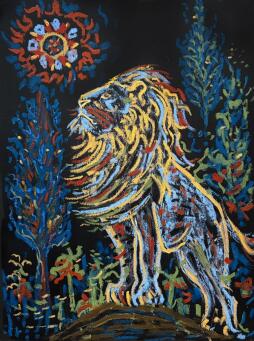 MINA AFRA Lion, Cypress And Inverted Tulips II - 4