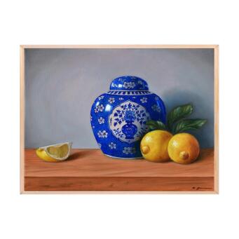 NATASHA JUNMANEE Prunus jar with lemons