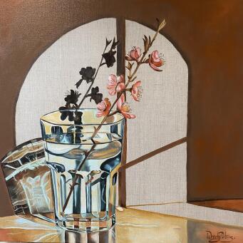 WENDY PETERS Blue Glass and Blossom - 3