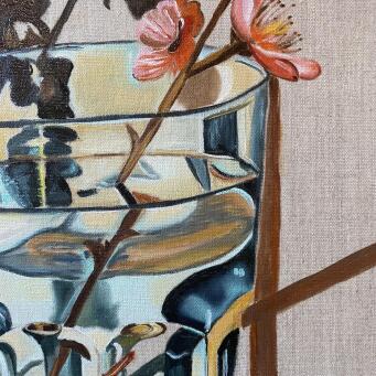 WENDY PETERS Blue Glass and Blossom - 4