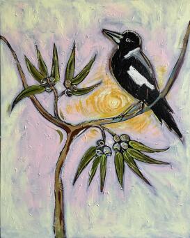 @LUCYCARART Magpie in the Sun - 3